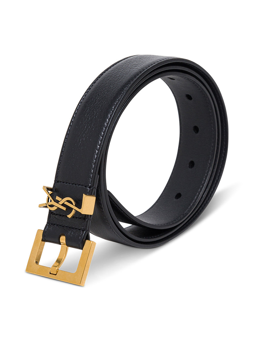 Saint Laurent Women Black Leather Belt With Logo Buckle Saint Laurent Woman - 3