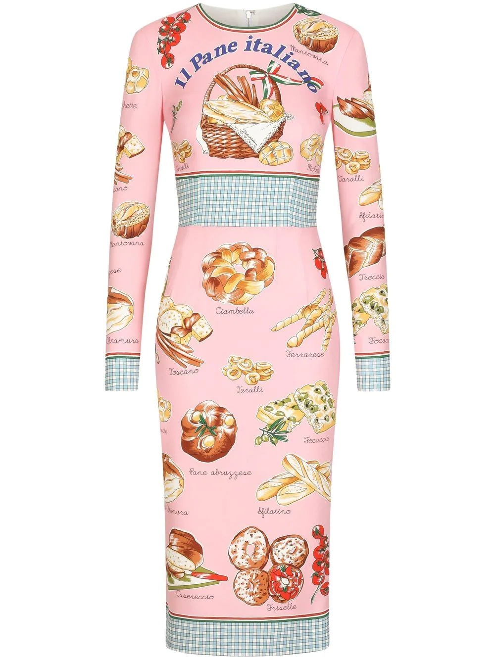 graphic-print midi dress - 1