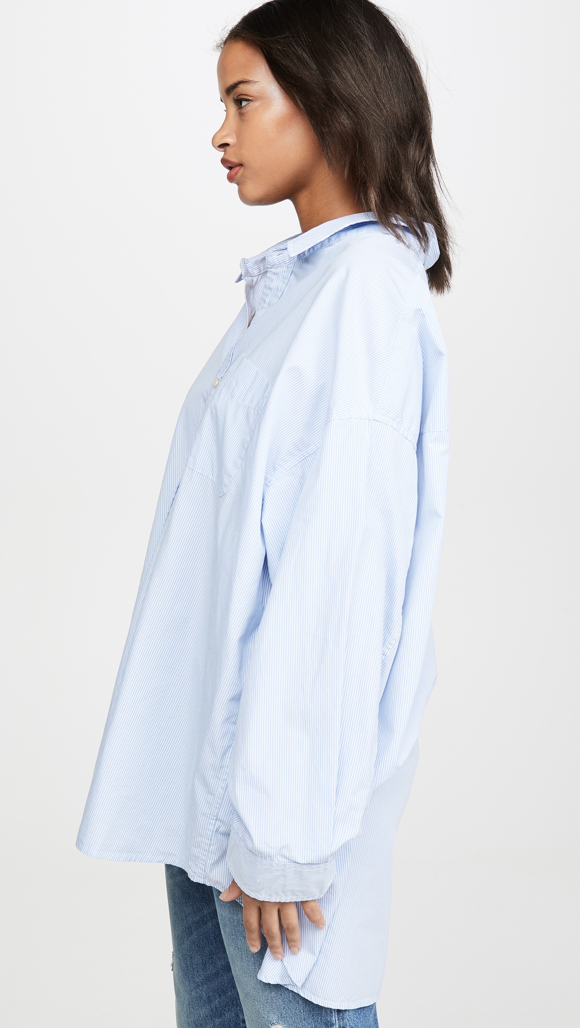 Drop Neck Oxford Shirt - 4