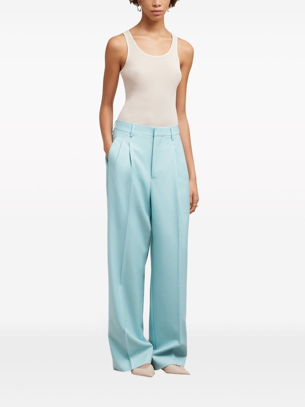 scoop-neck sleeveless tank top - 3