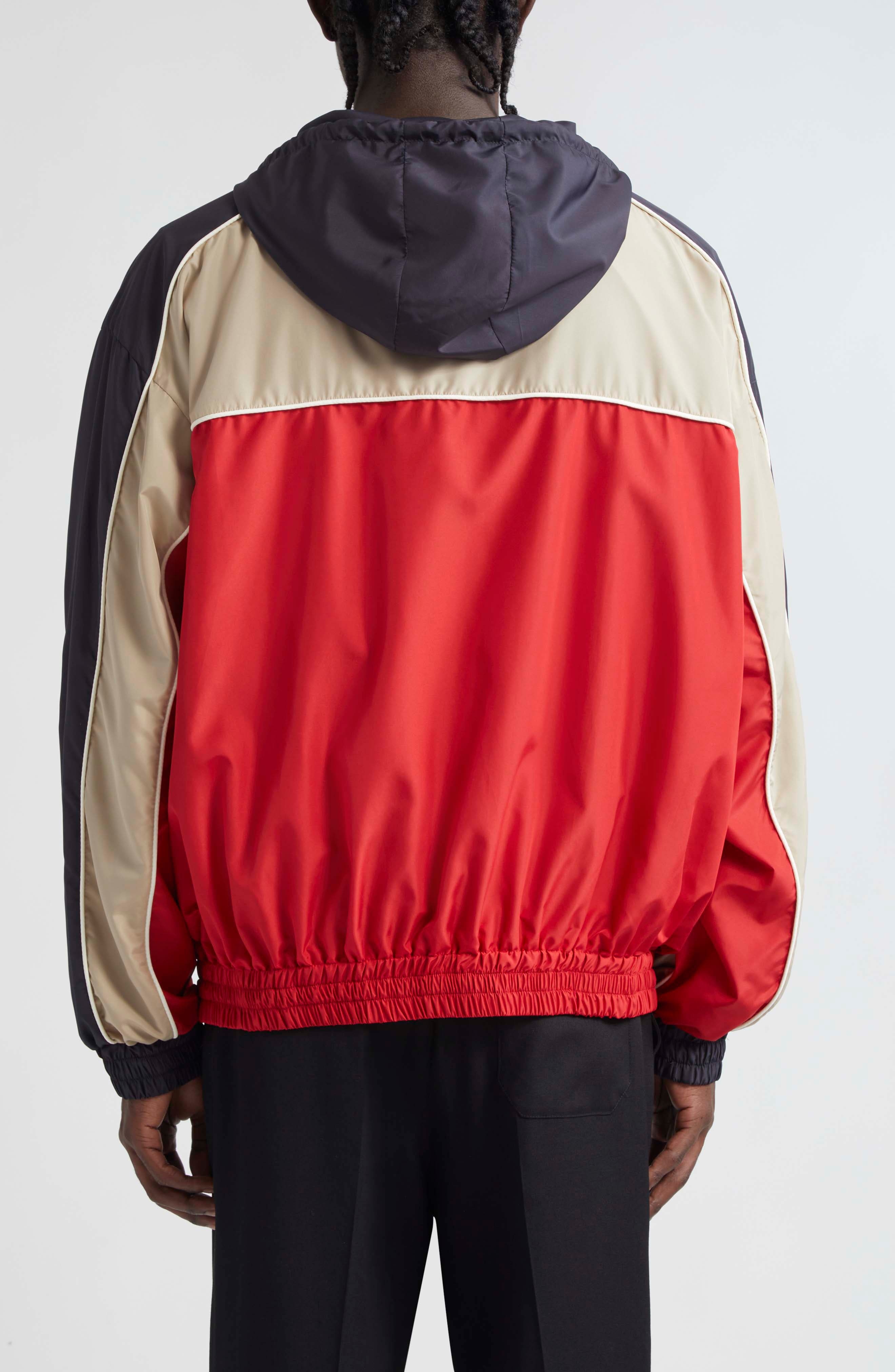 Golden Goose Star Hooded Windbreaker Jacket in Savvy Red/Dark Blue/Khaki at Nordstrom - 3