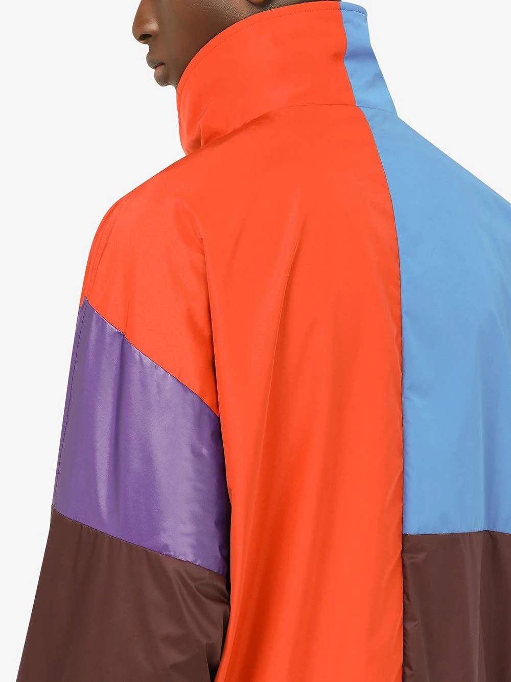 high-neck colour-block jacket - 5