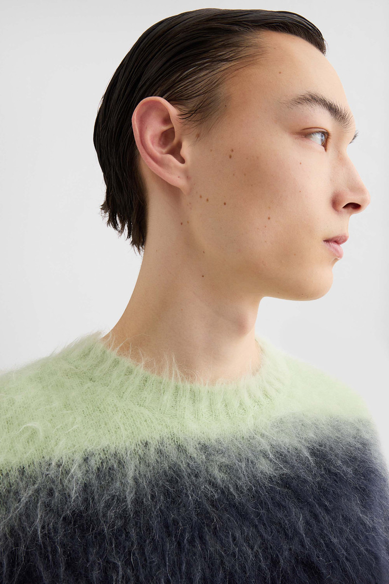 Mohair Jacquard Crew-Neck Sweater 5