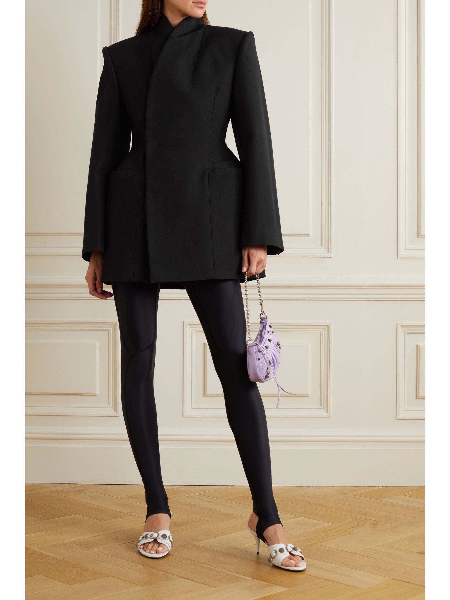 Hourglass wool-gabardine jacket Black - 2