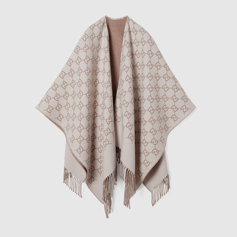 GG wool jacquard cape - 2