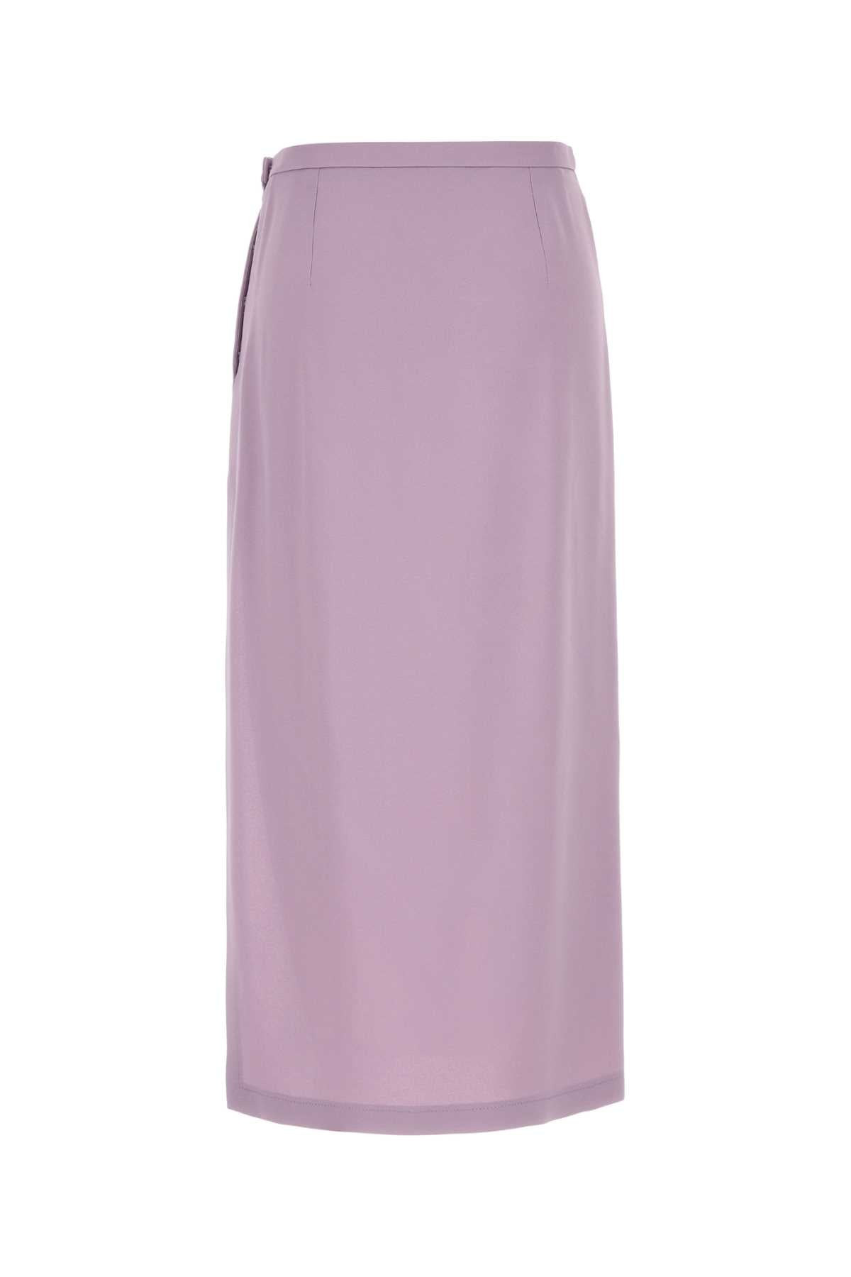 Gucci Women Lilac Crepe Skirt - 2