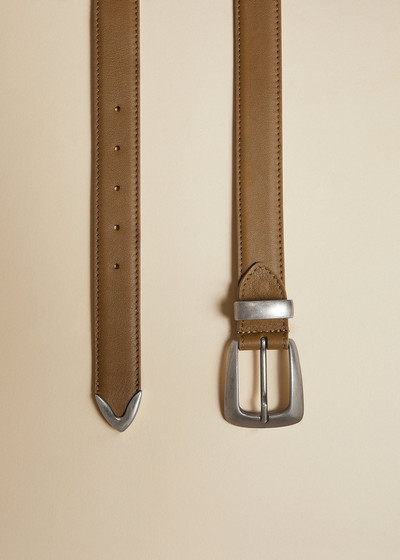 KHAITE The Benny Belt in Toffee Leather with Silver outlook