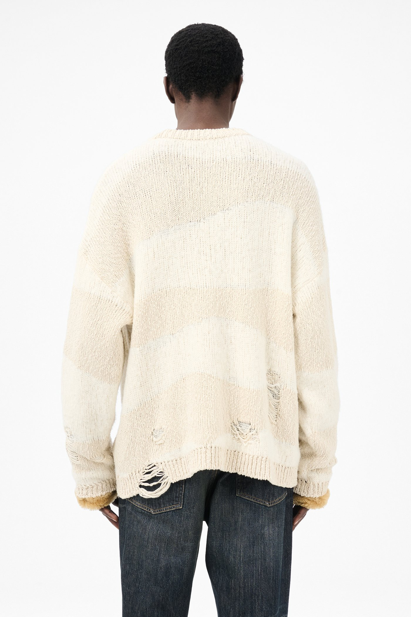 Popover Roundneck White Destructive Wave - 6
