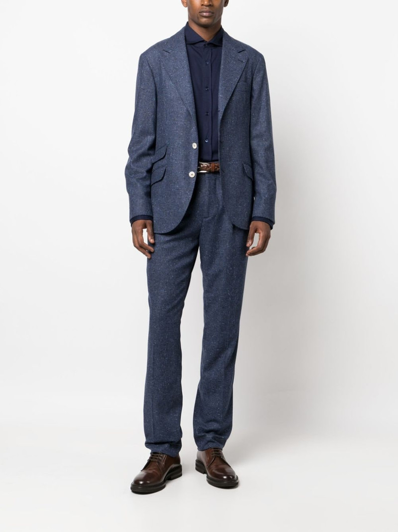 Brunello Cucinelli houndstooth wool-cashmere blend suit outlook