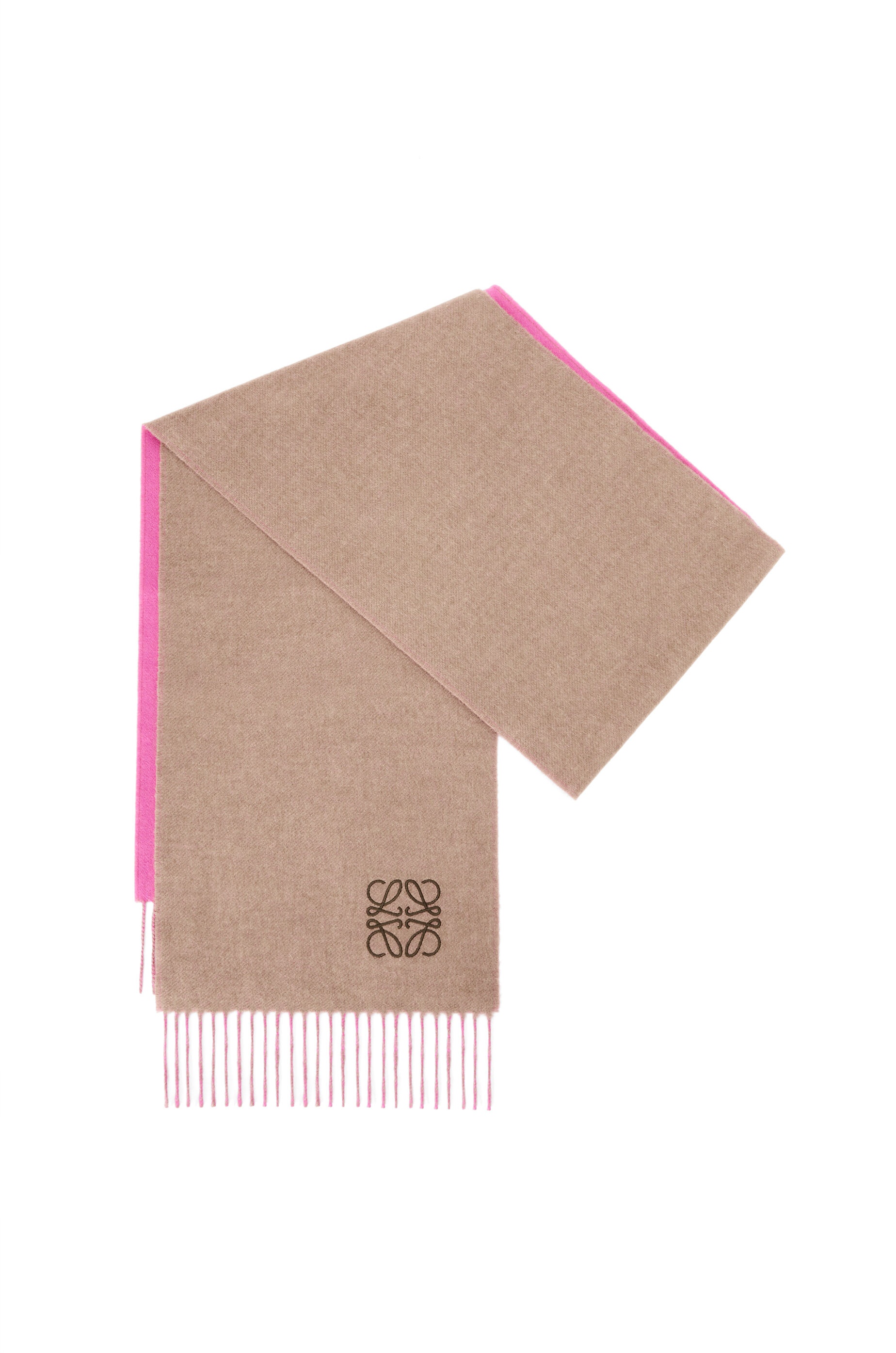 Bicolour scarf in wool and cashmere - 4