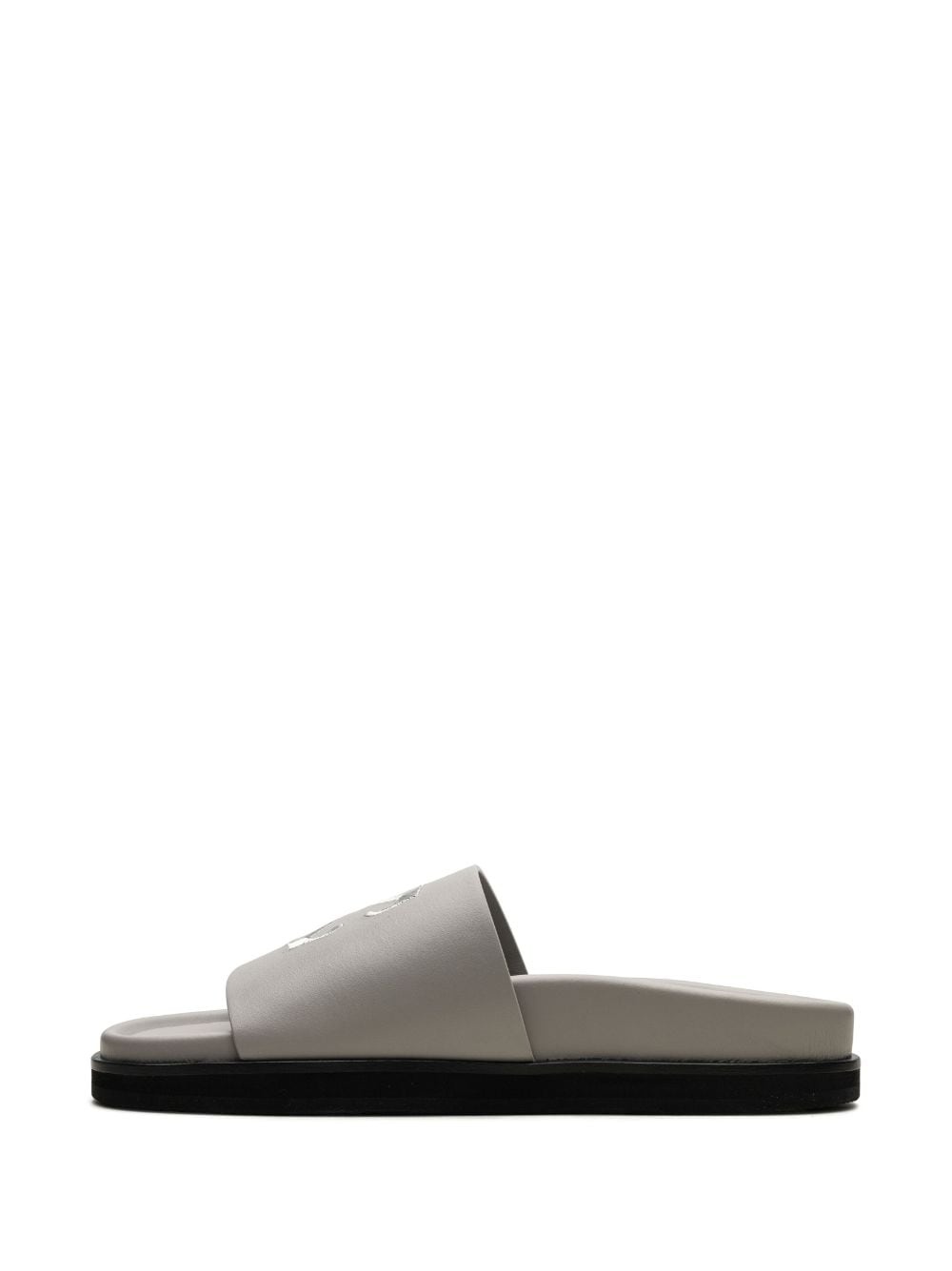 Arrows-embroidery leather slides - 4