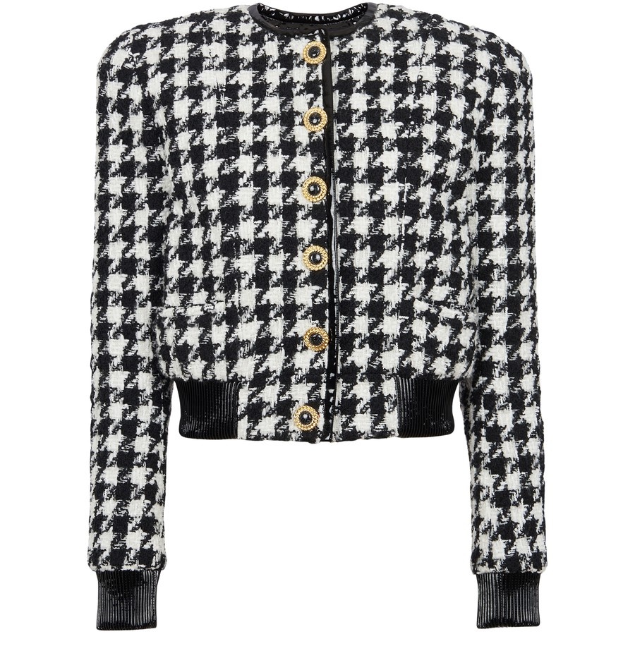 Houndstooth tweed jacket - 1