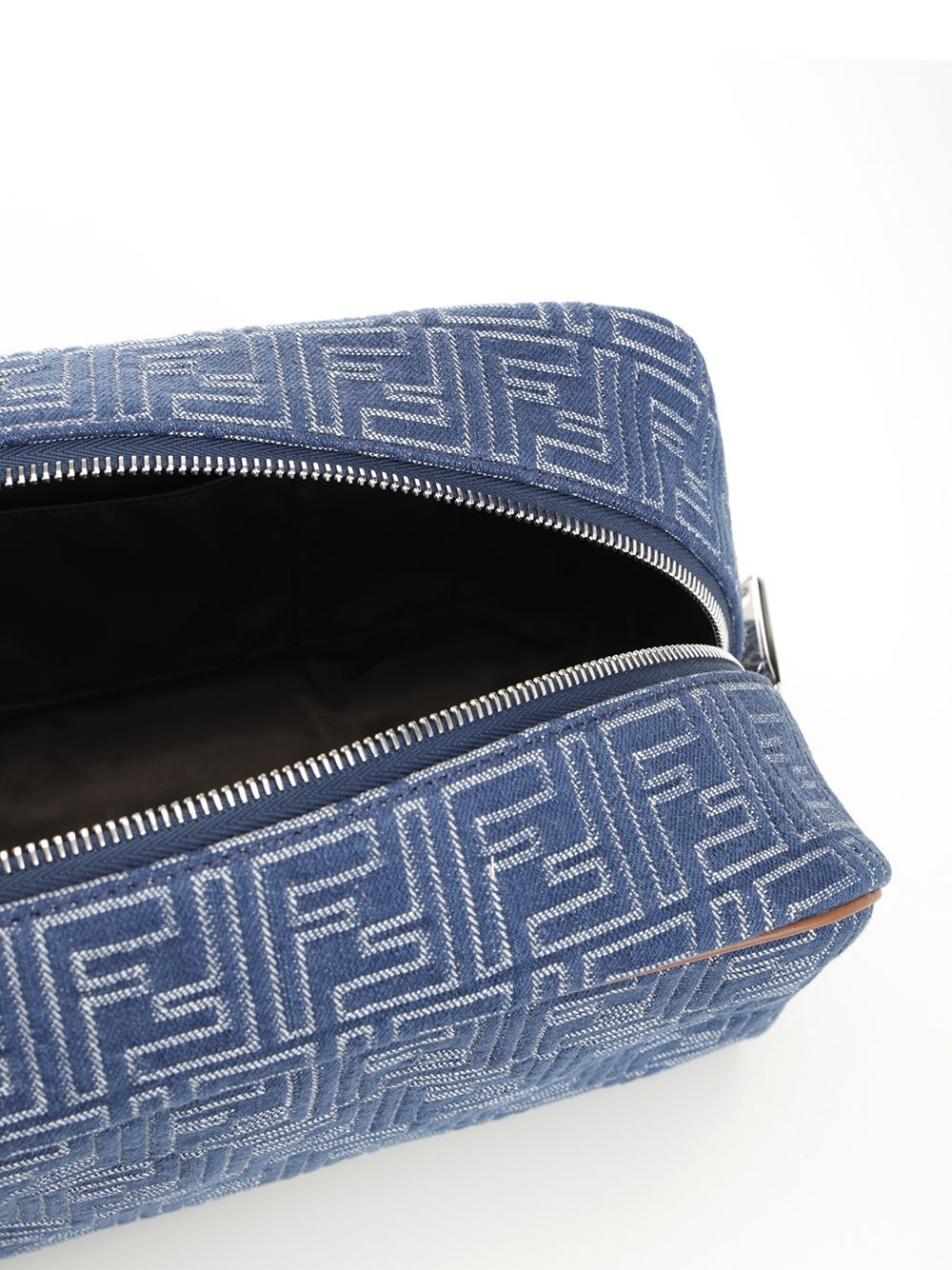 Beauty Case Ff Logo All Over Small Leather Goods Blue - 4