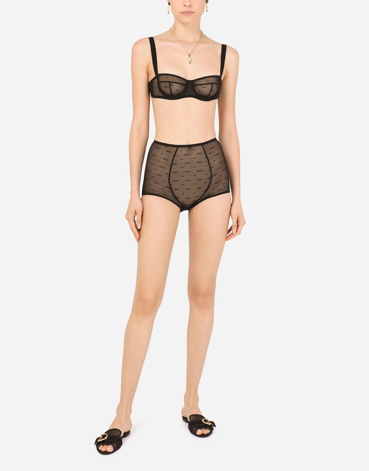 Jacquard tulle high-waisted panties - 2