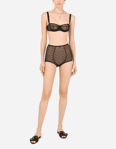 Dolce & Gabbana Jacquard tulle high-waisted panties outlook