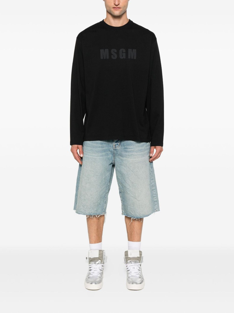 MSGM logo-print long-sleeve T-shirt outlook