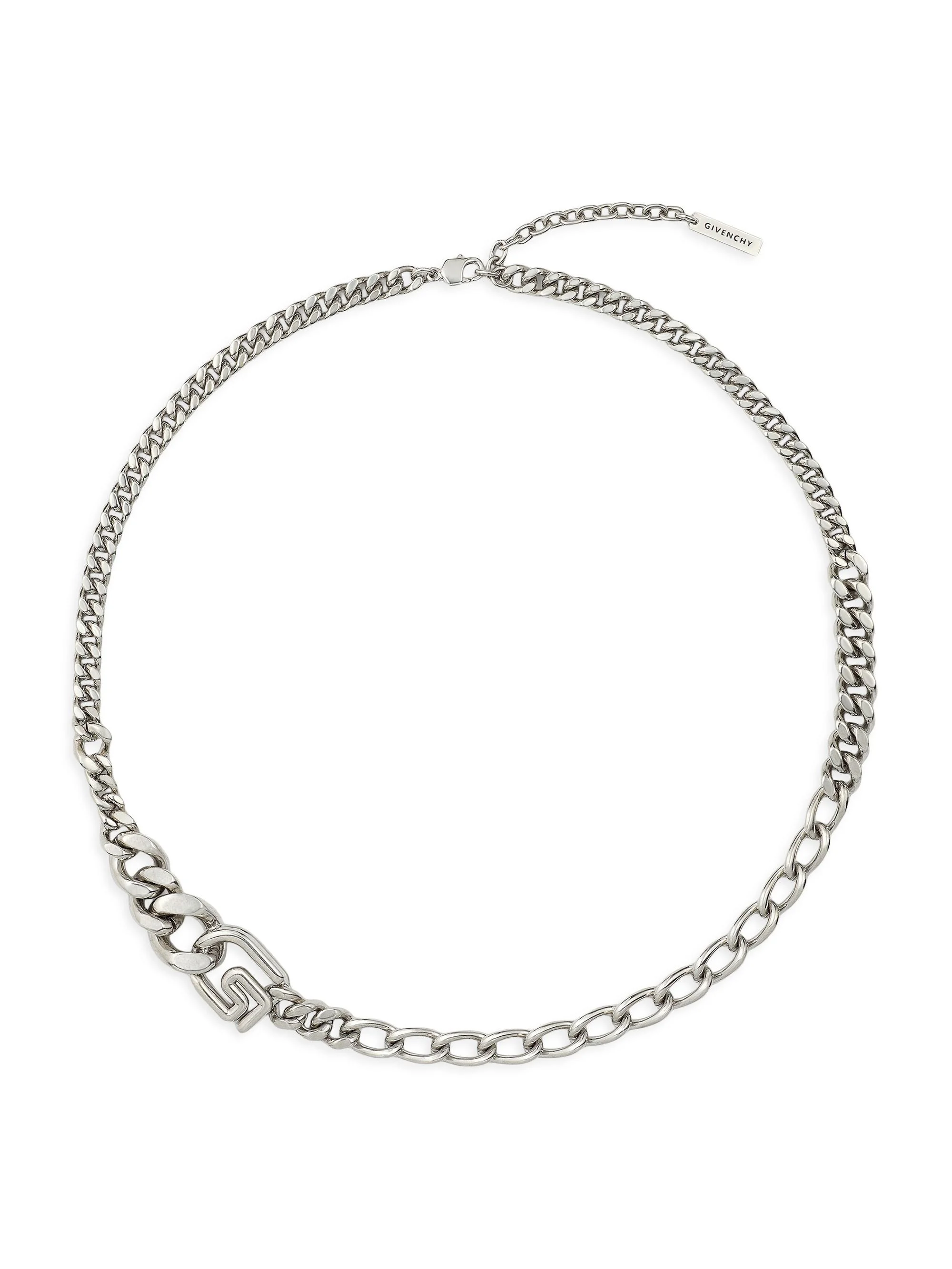 Men's G Line Necklace in Metal - Antic Silvery - 1