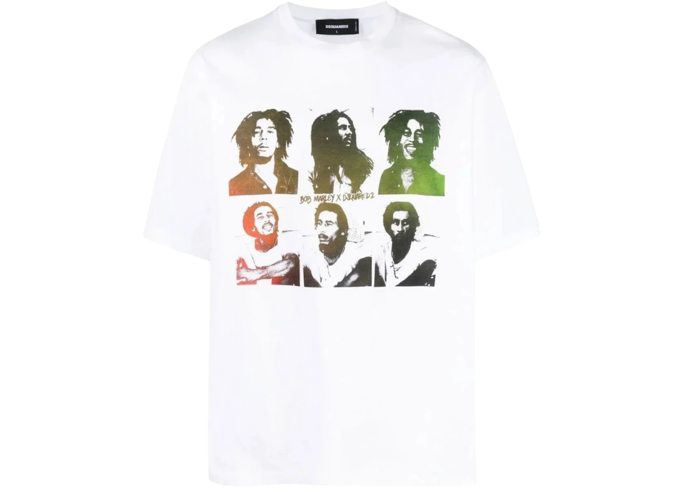 Dsquared2 X Bob Marley Skater Fit T-Shirt White - 1