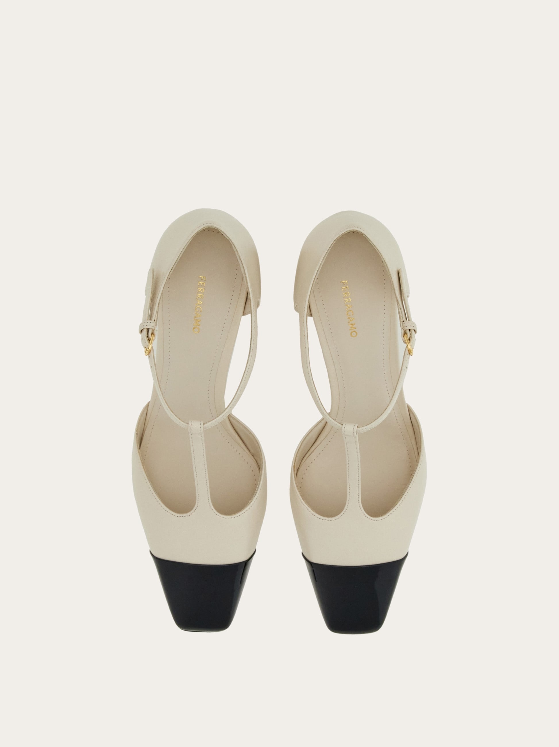 Chunky heel T-strap pump - 2