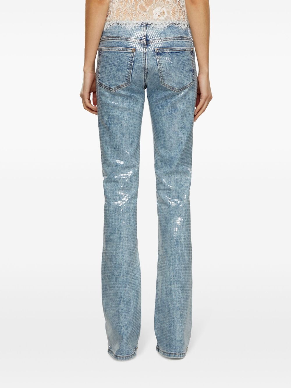 mid-rise flared jeans - 4