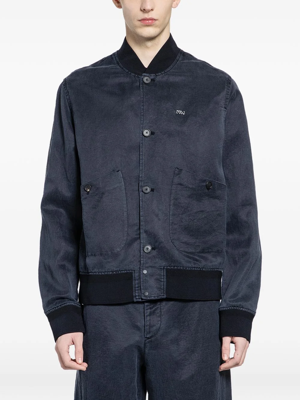 buttoned short jacket - 1