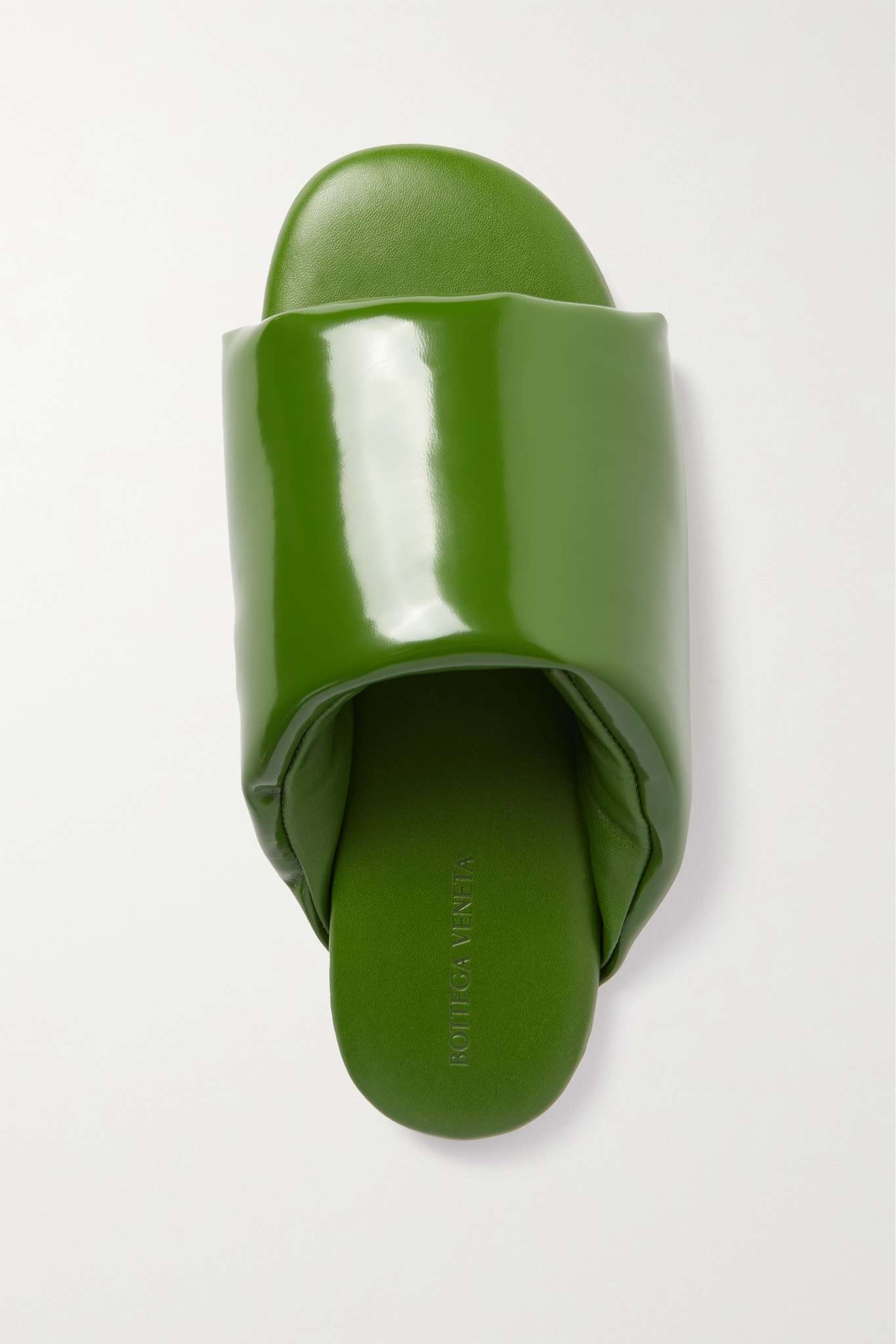 Glossed-leather slides - 5