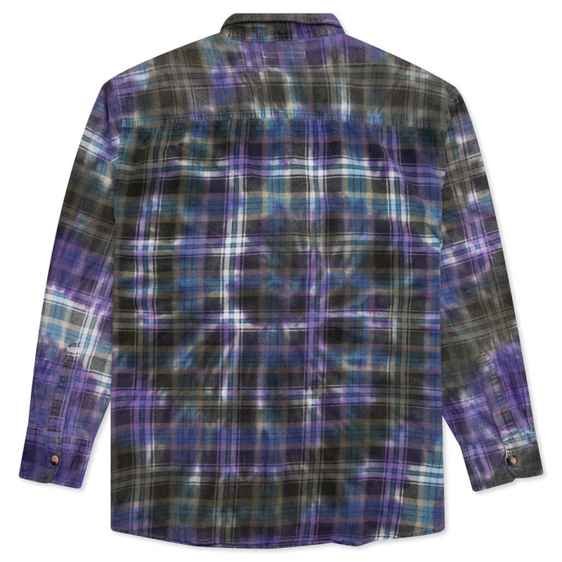 NEEDLES NEEDLES RIBBON TIE DYE FLANNEL SHIRT - ASSORTED outlook