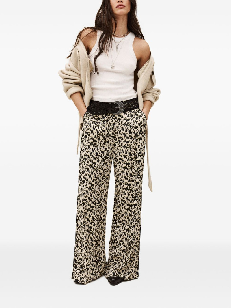 ba&sh Plyde printed wide-leg trousers outlook