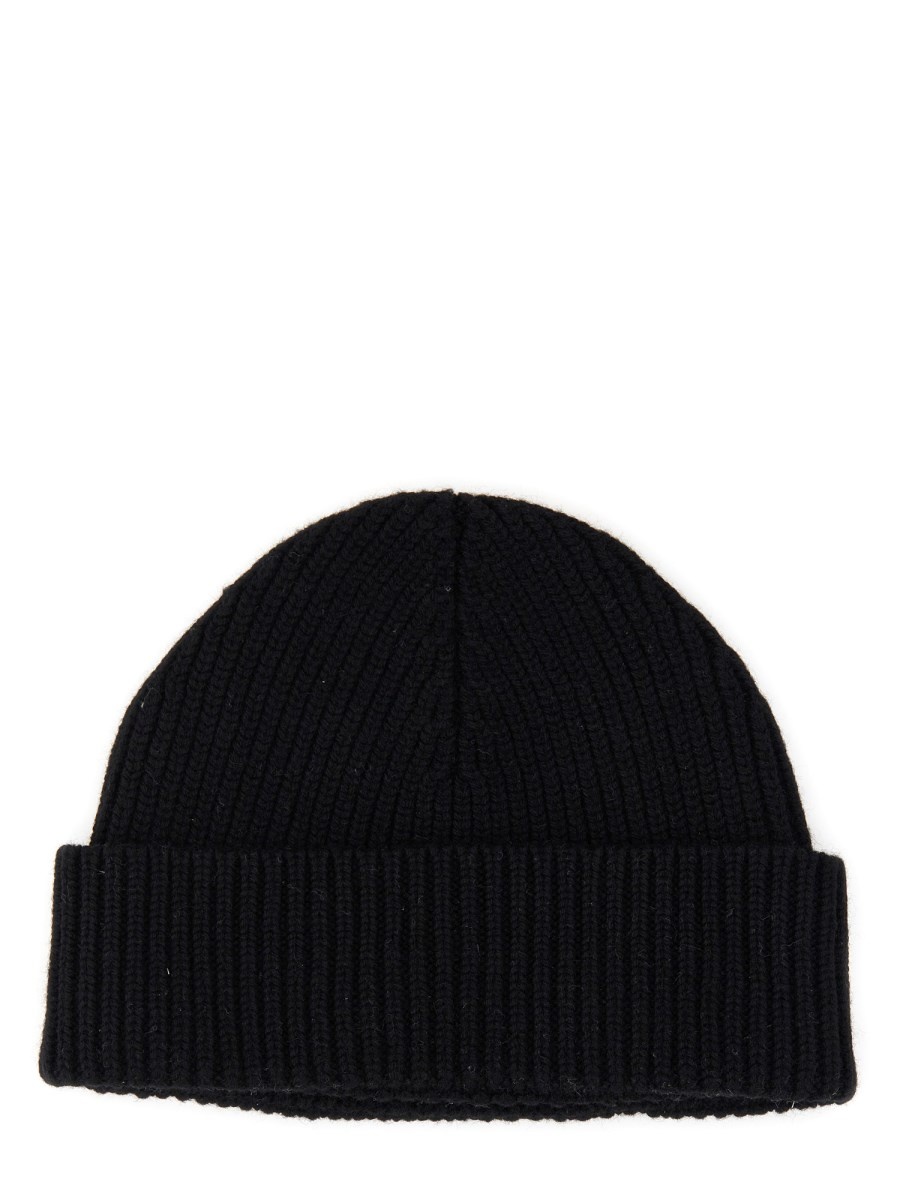 RIBBED BEANIE HAT WITH ADC LOGO - 2