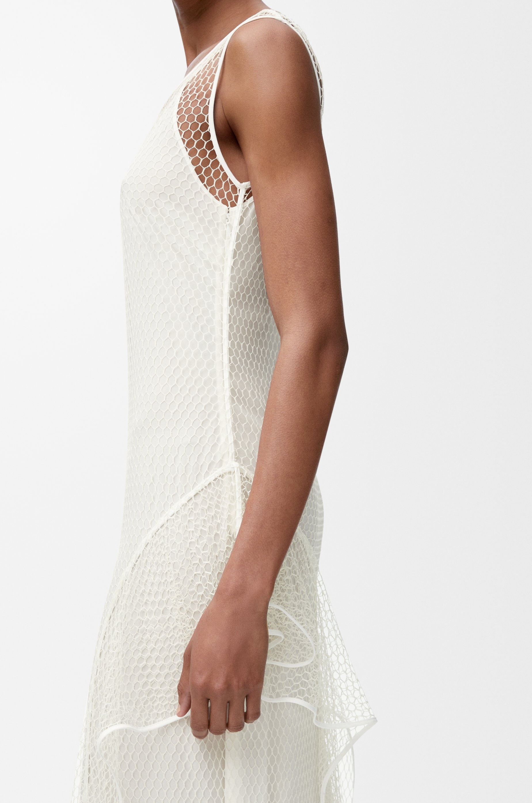 Fishnet dress in silk blend - 4