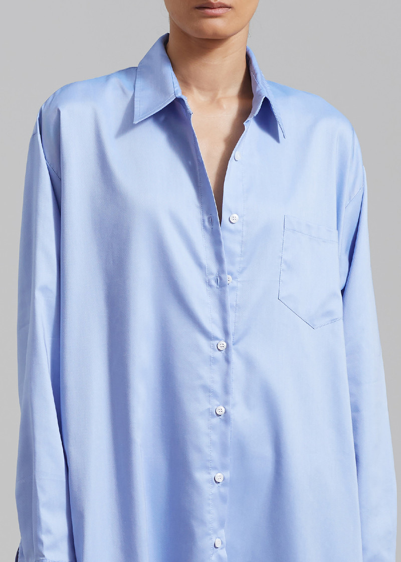 Avery Shirt Dress - Blue 5