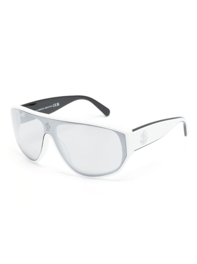 Moncler engraved-logo oversize-frame sunglasses outlook