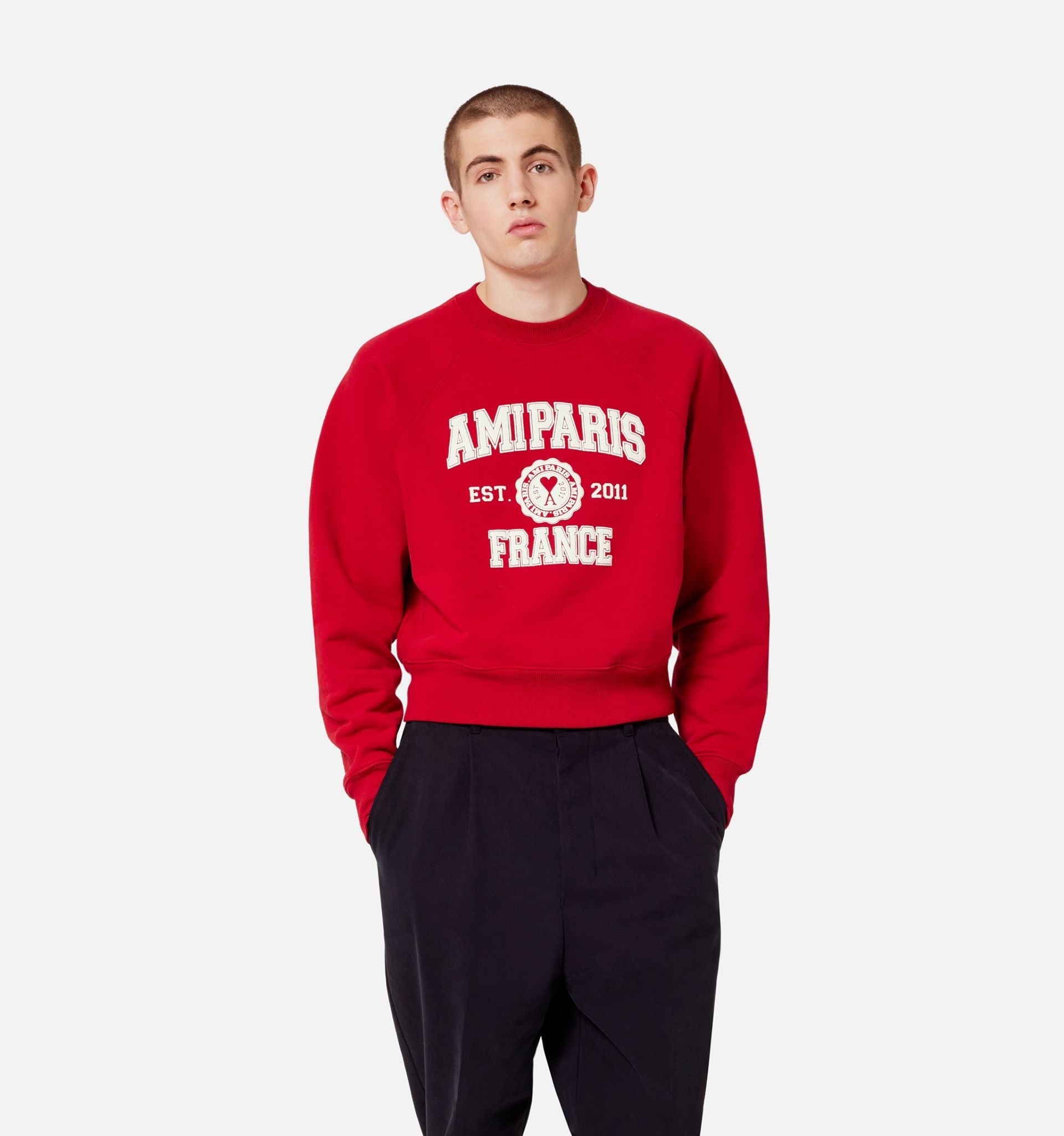 AMI Paris Ami Paris France Sweatshirt | REVERSIBLE