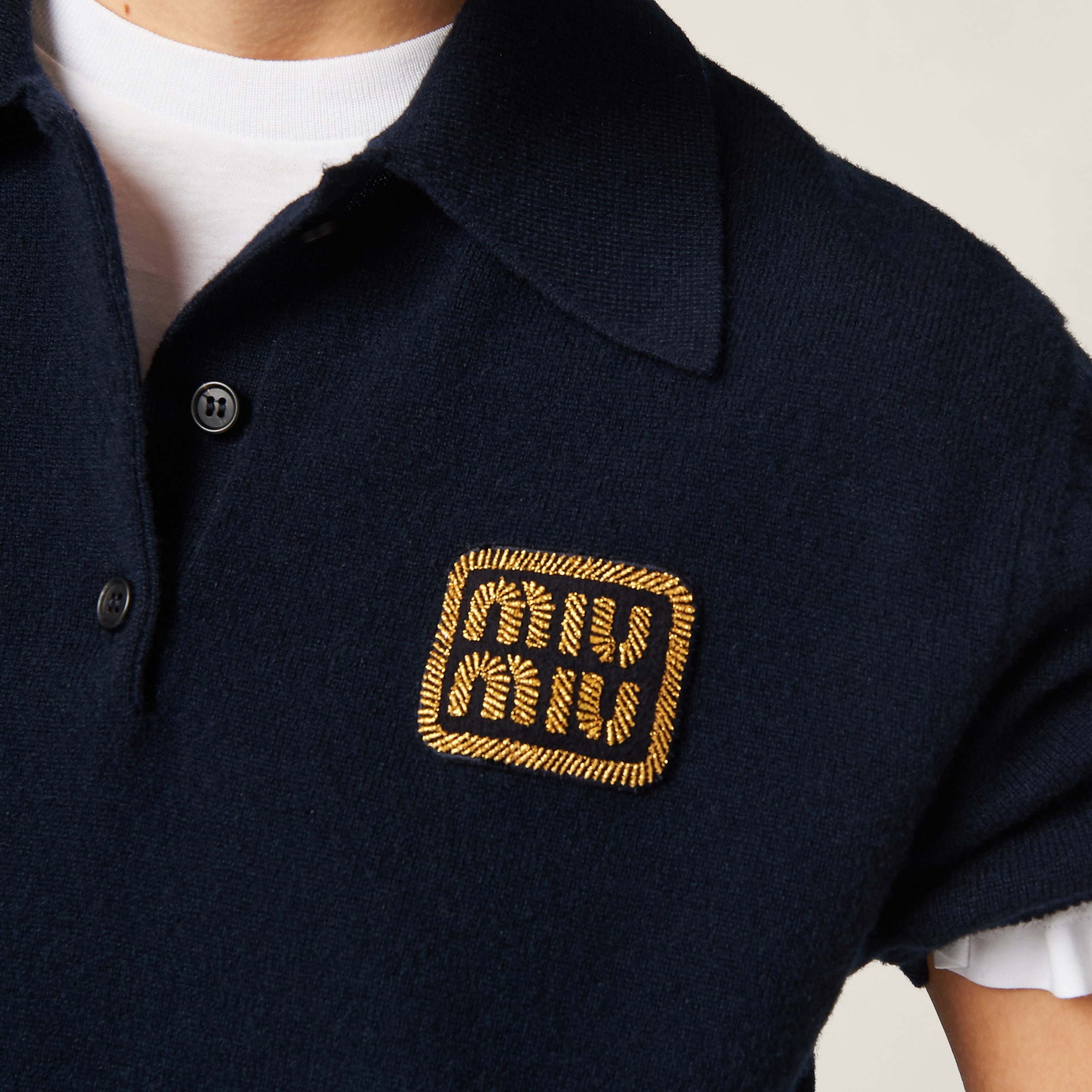 Miu Miu Cashmere knit polo shirt | REVERSIBLE