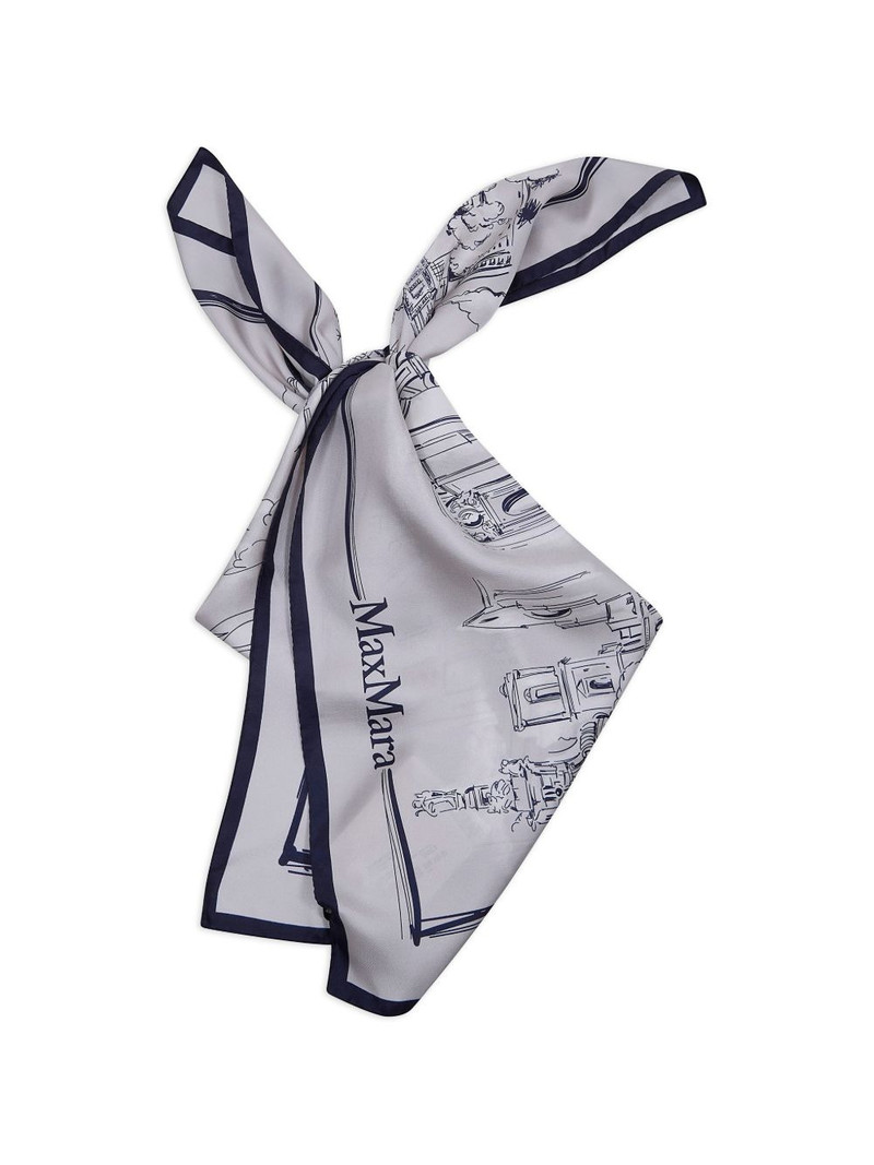Max Mara logo scarf outlook