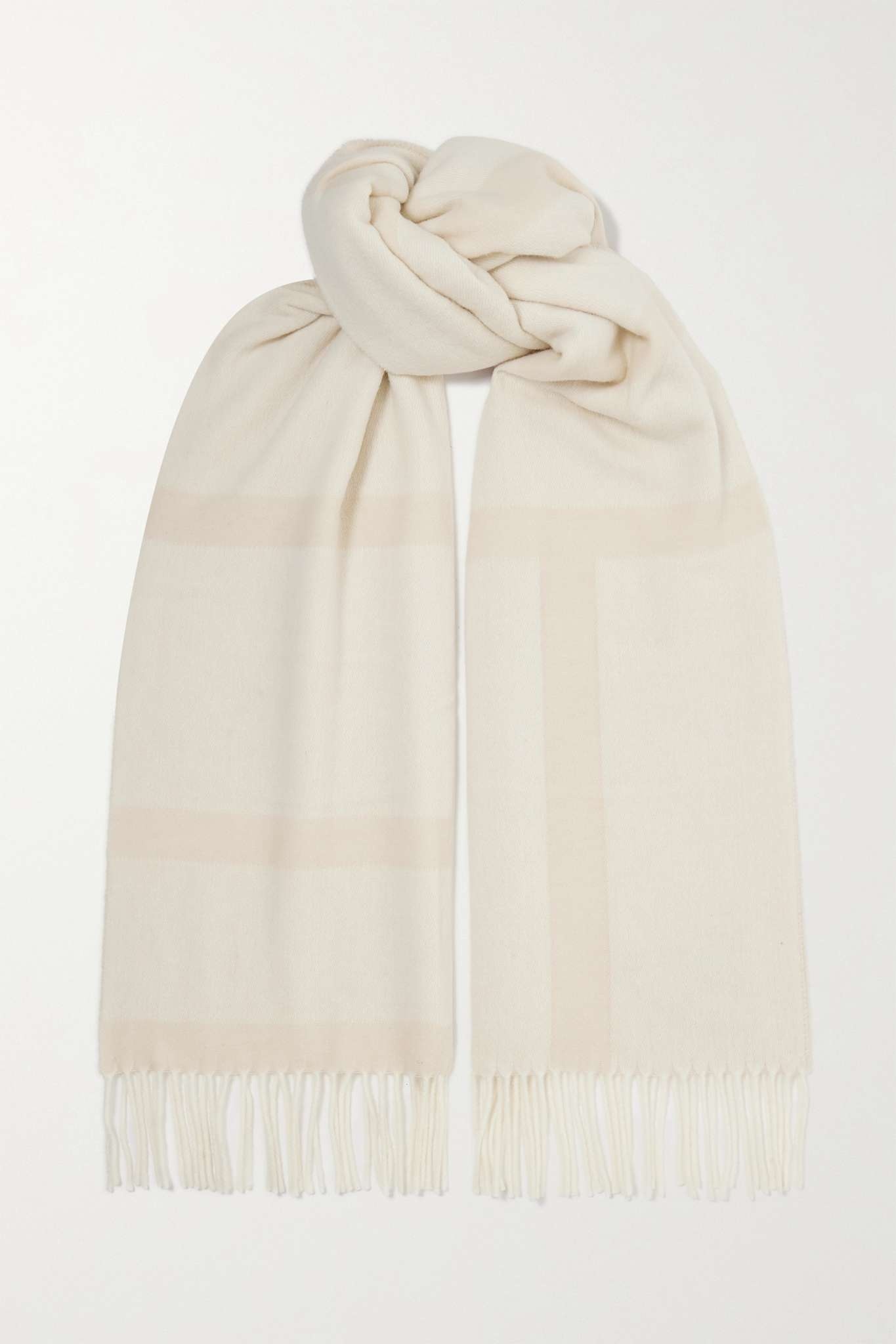Fringed wool scarf - 1