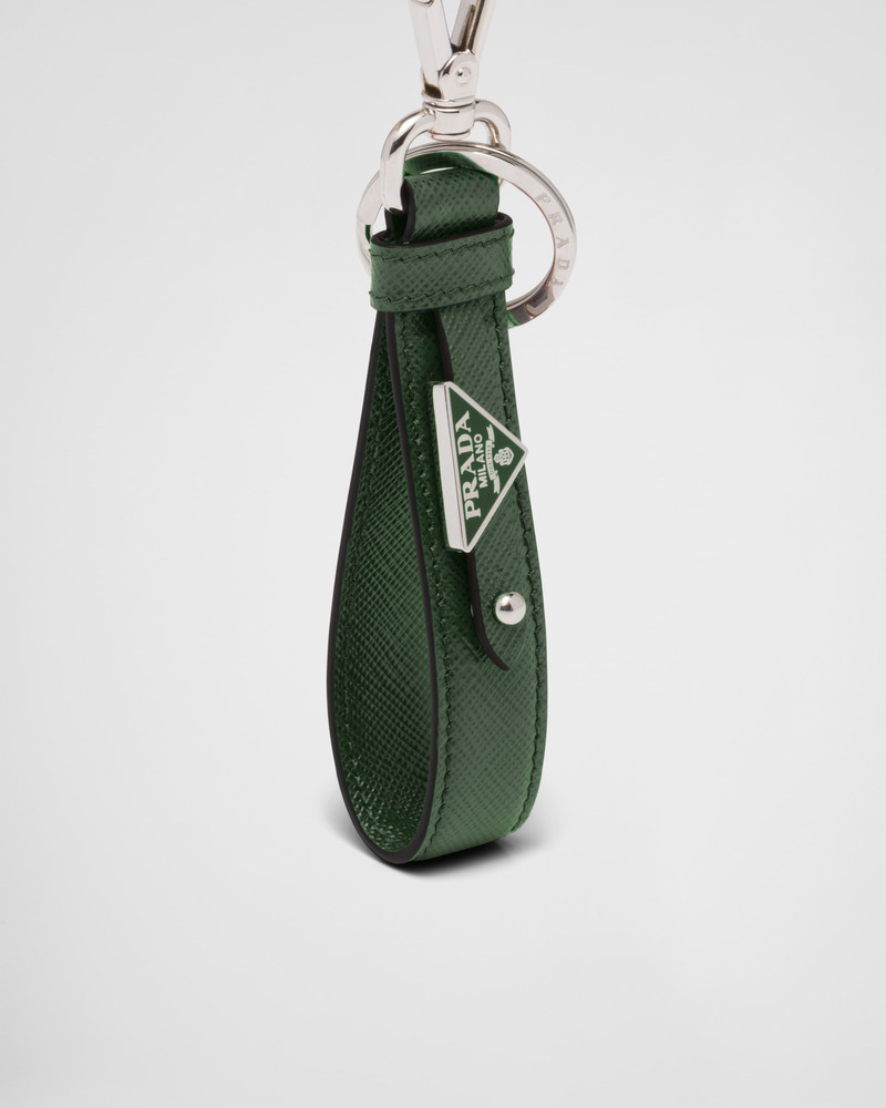 Prada Saffiano leather keychain outlook