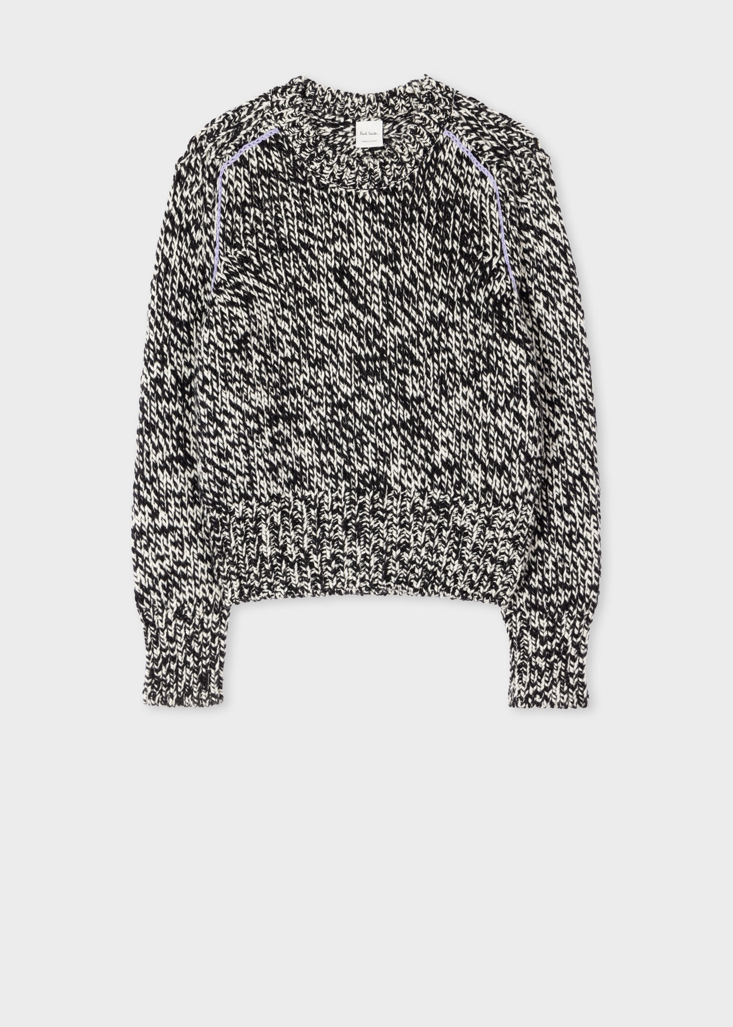 Monochrome Fleck Wool-Blend Sweater - 1