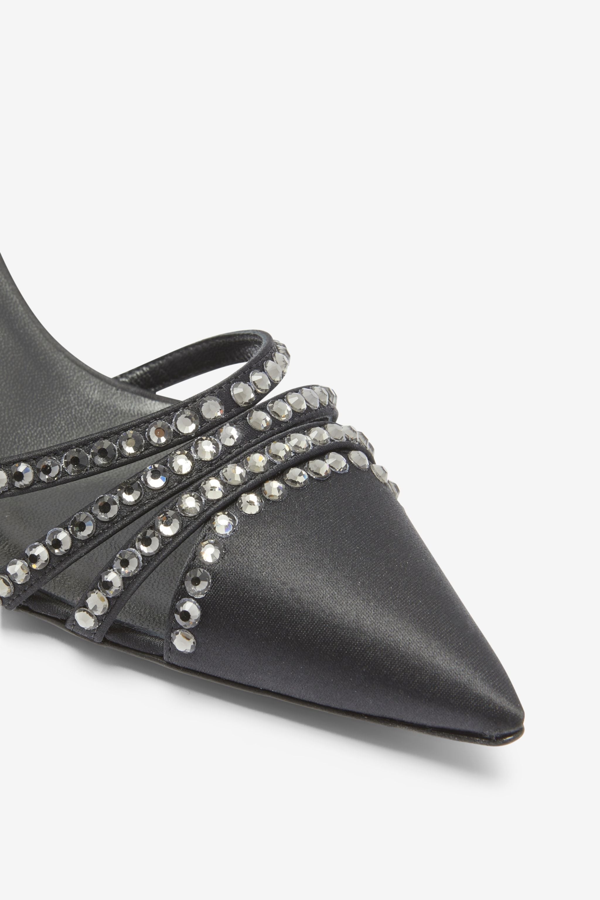 CRYSTAL SATIN PUMPS - 5