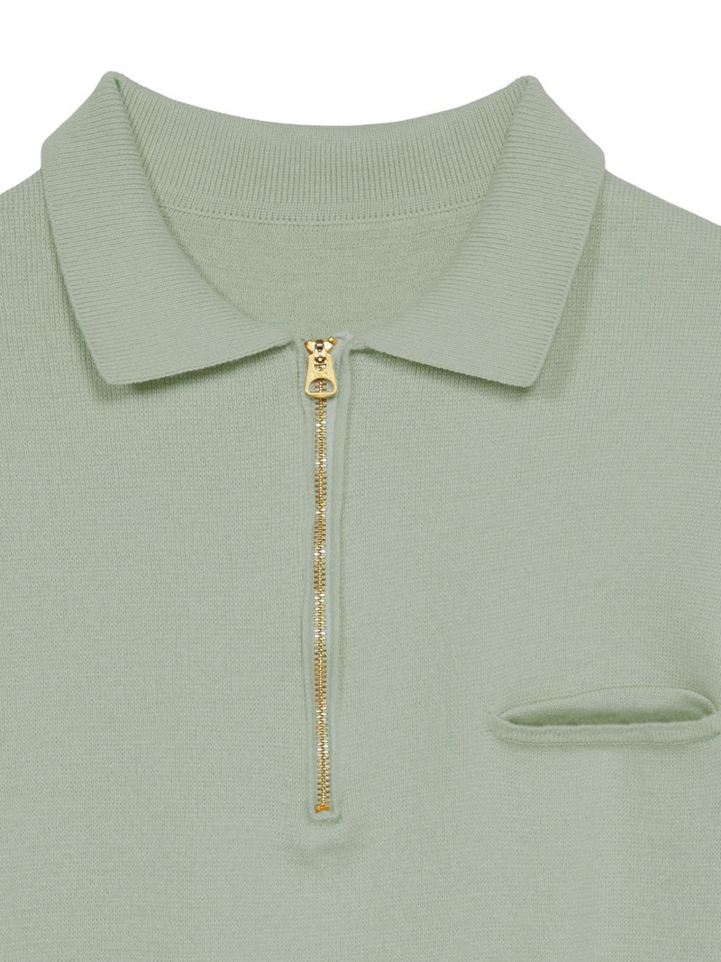 Laigth zip short-sleeve polo shirt 1