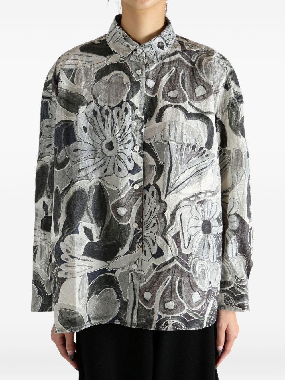 Manon floral-print cotton shirt - 2