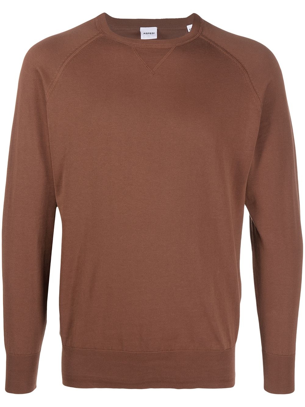 fine-knit cotton jumper - 1