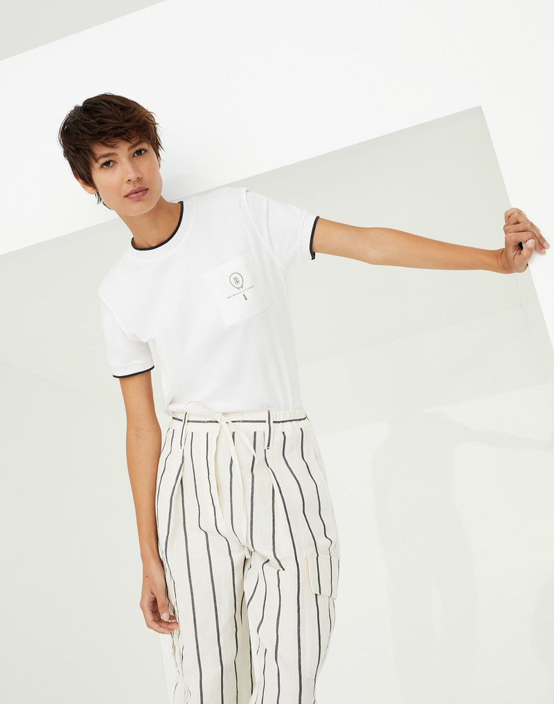 Cotton interlock t-shirt with tennis logo 4