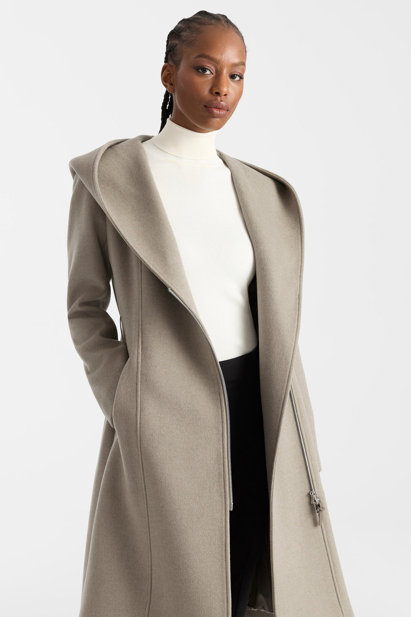 SHIA-SLBZ 2-in-1 double-face wool coat with removable bib 11