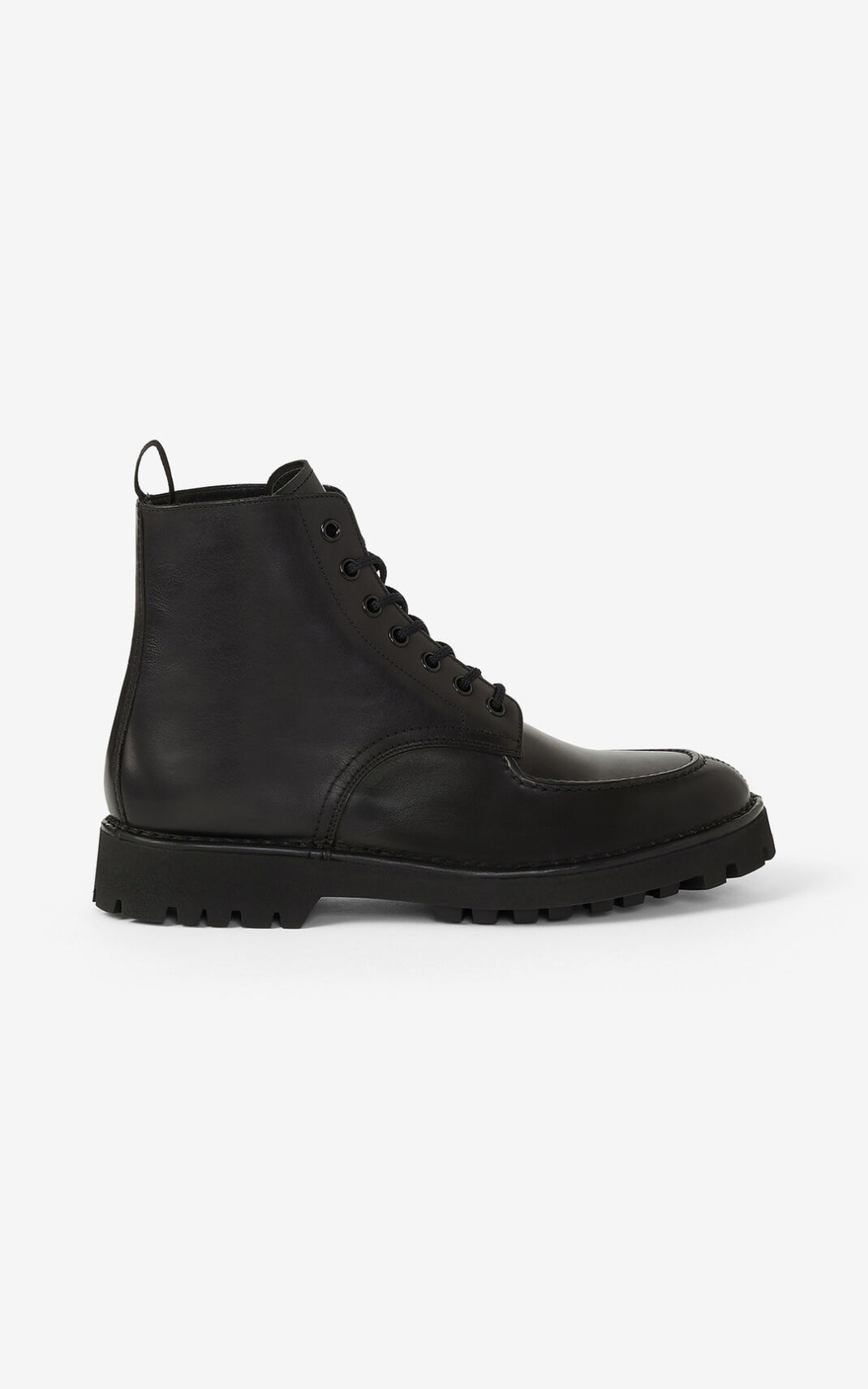 K-MOUNT laced leather ankle boots - 1