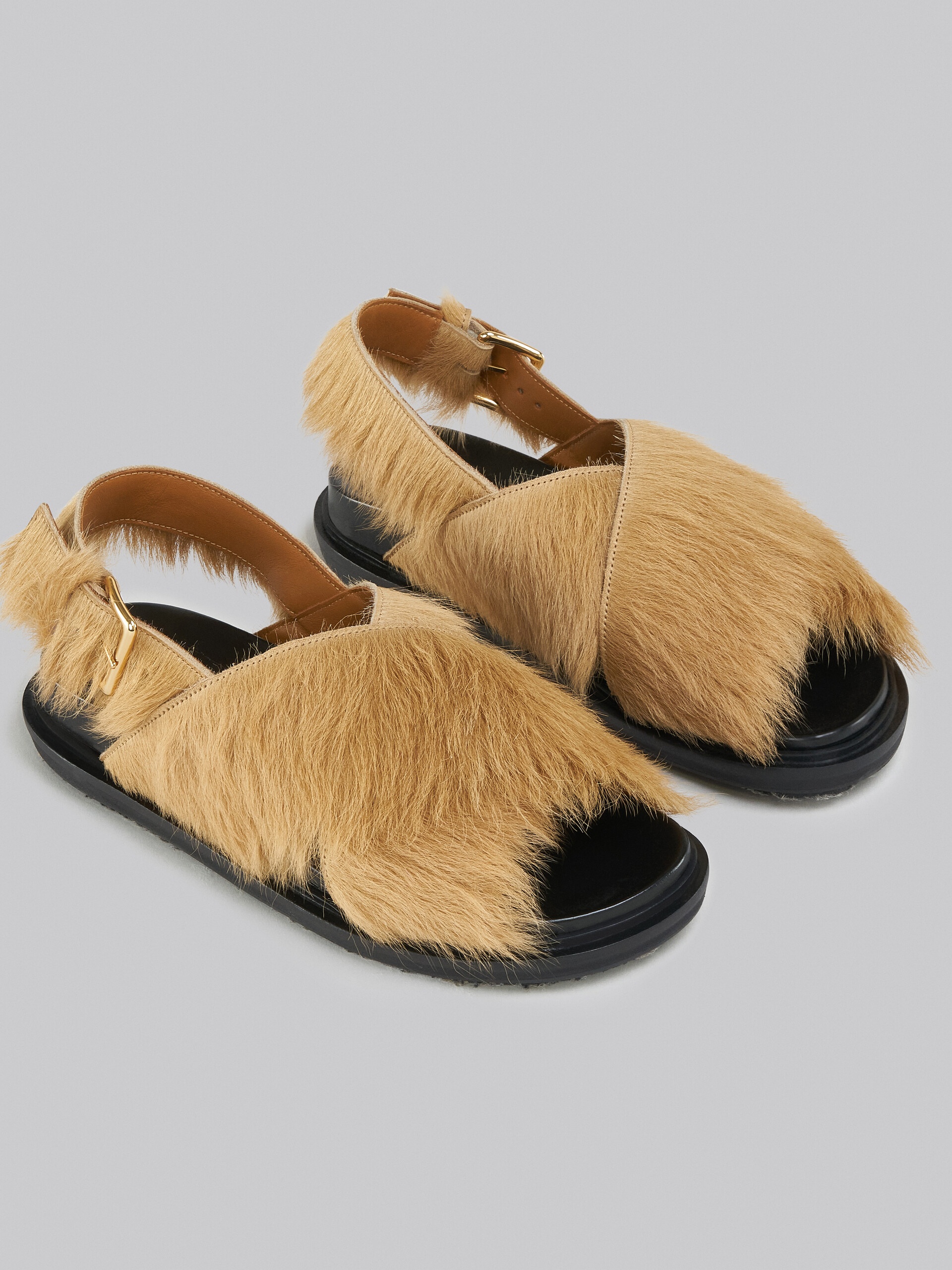 BEIGE LONG-HAIR CALFSKIN FUSSBETT - 5