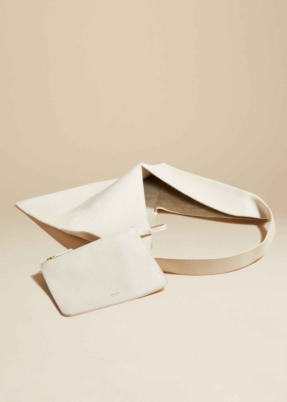 The Sara Tote in Off-White Pebbled Leather - 4