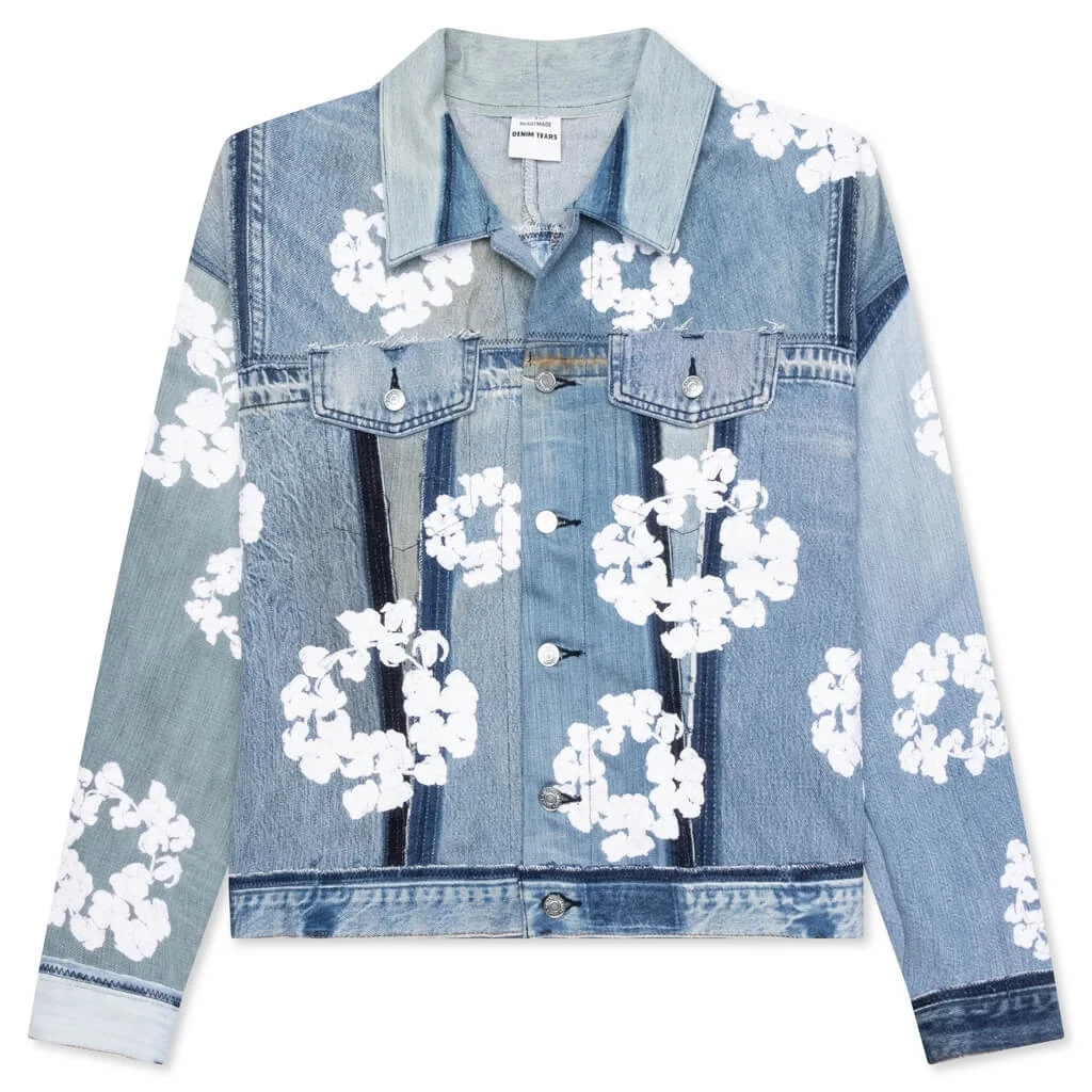 READYMADE X DENIM TEARS CTN WREATH TRACK JACKET - BLUE - 1