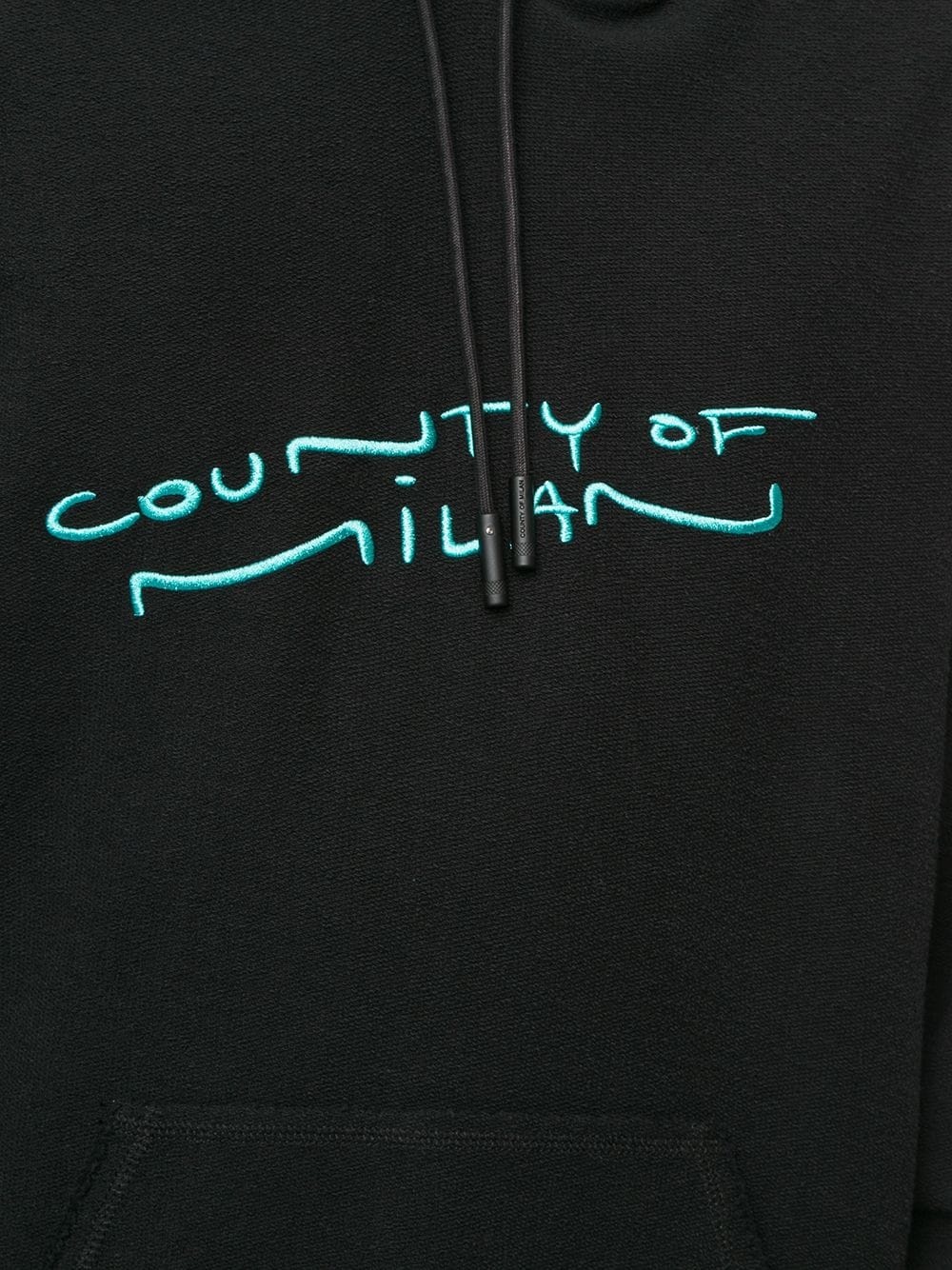 embroidered-logo drawstring hoodie - 5