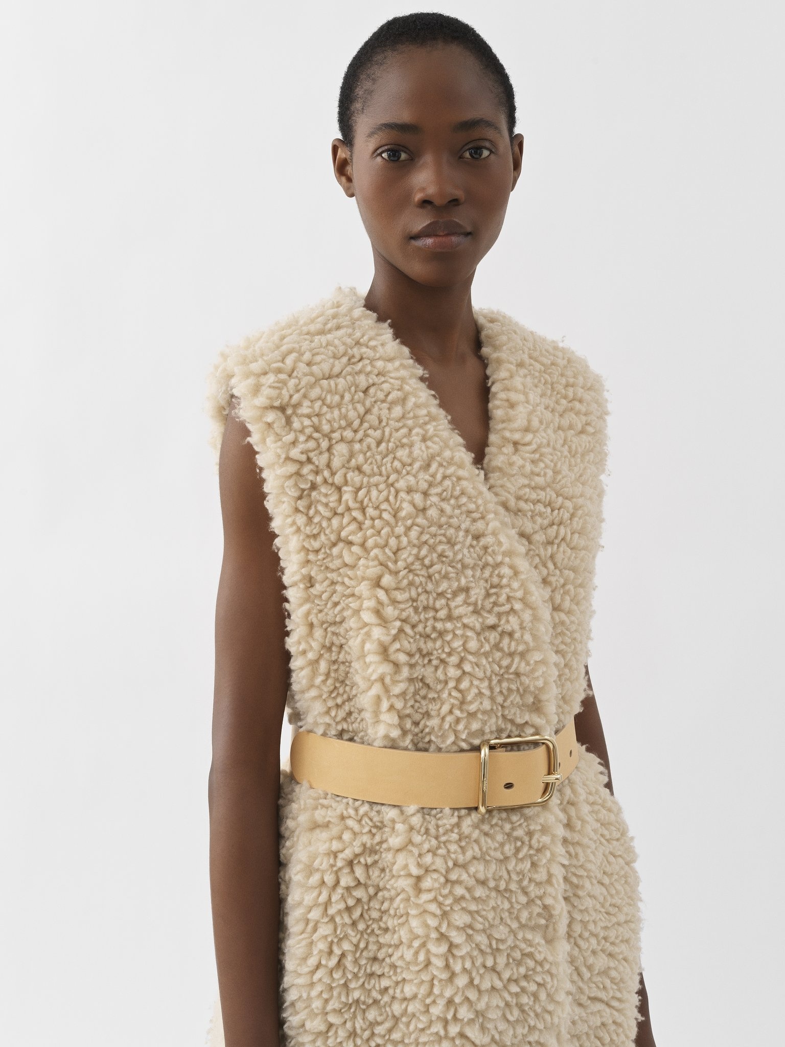 BELTED COCOON GILET - 5